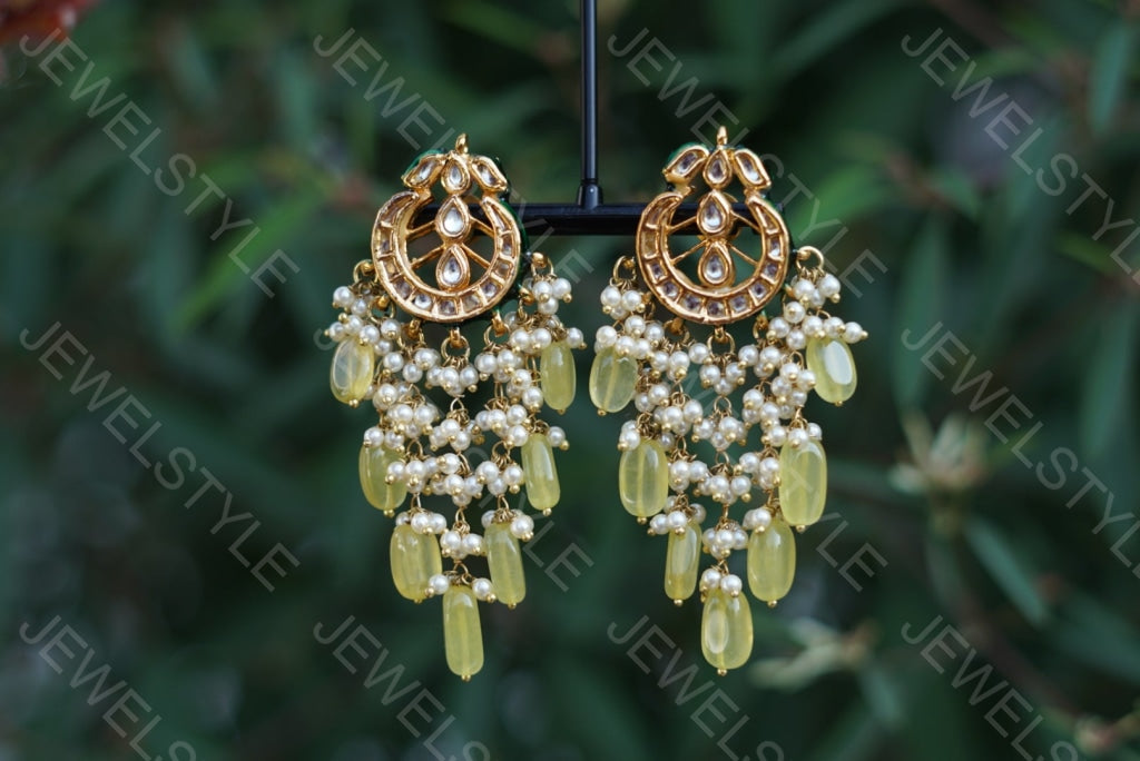 Kundan Earrings (1-1350) - JEWELSTYLE