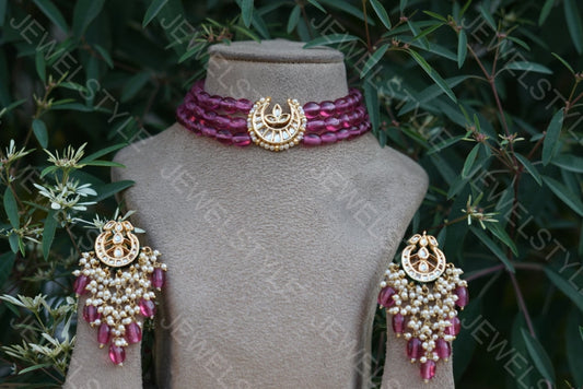 Kundan choker set (4-2846) - JEWELSTYLE