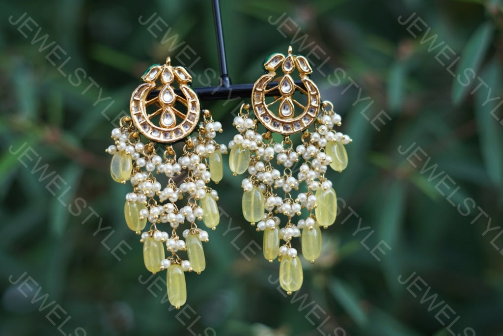 Kundan Earrings (1-1350) - JEWELSTYLE