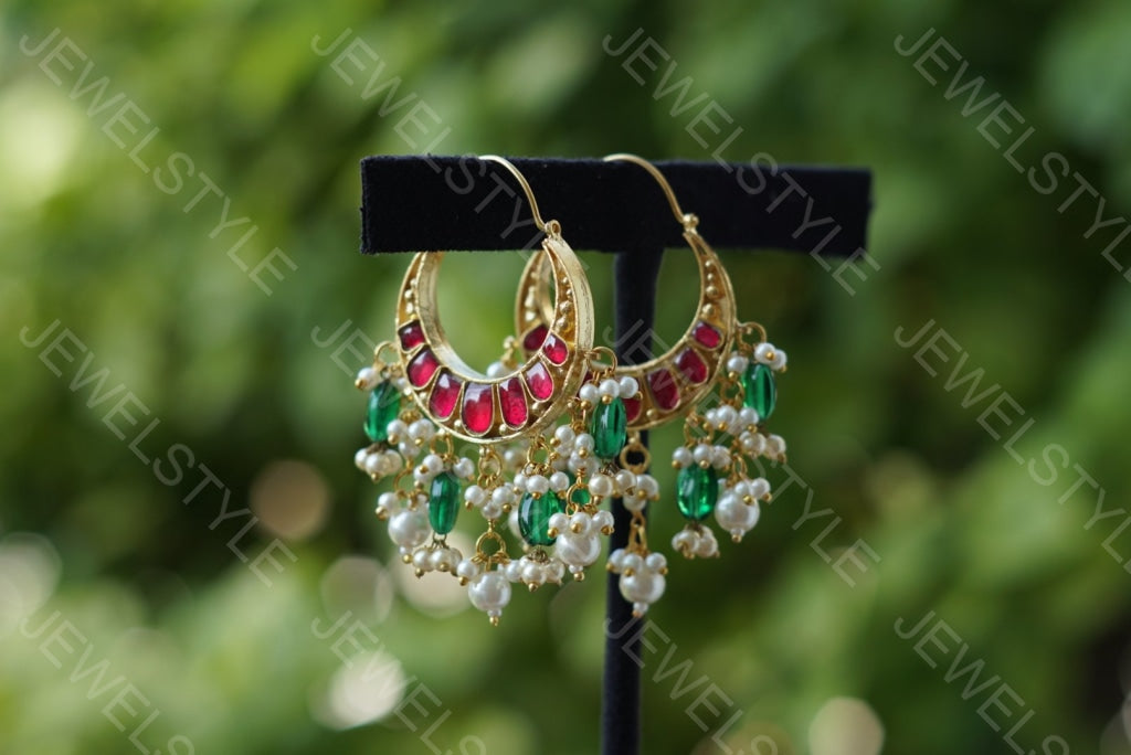 Reversible Kundan Bali (Preorder) 1-855 - JEWELSTYLE