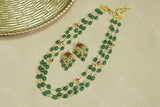 Green Necklace set  (4-3453)(OFFER PIECE)N)