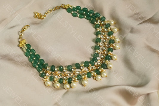 Kundan Beads Necklace (4-3691) - JEWELSTYLE