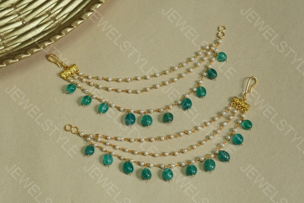 Beads Ear Chain (9-22) - JEWELSTYLE