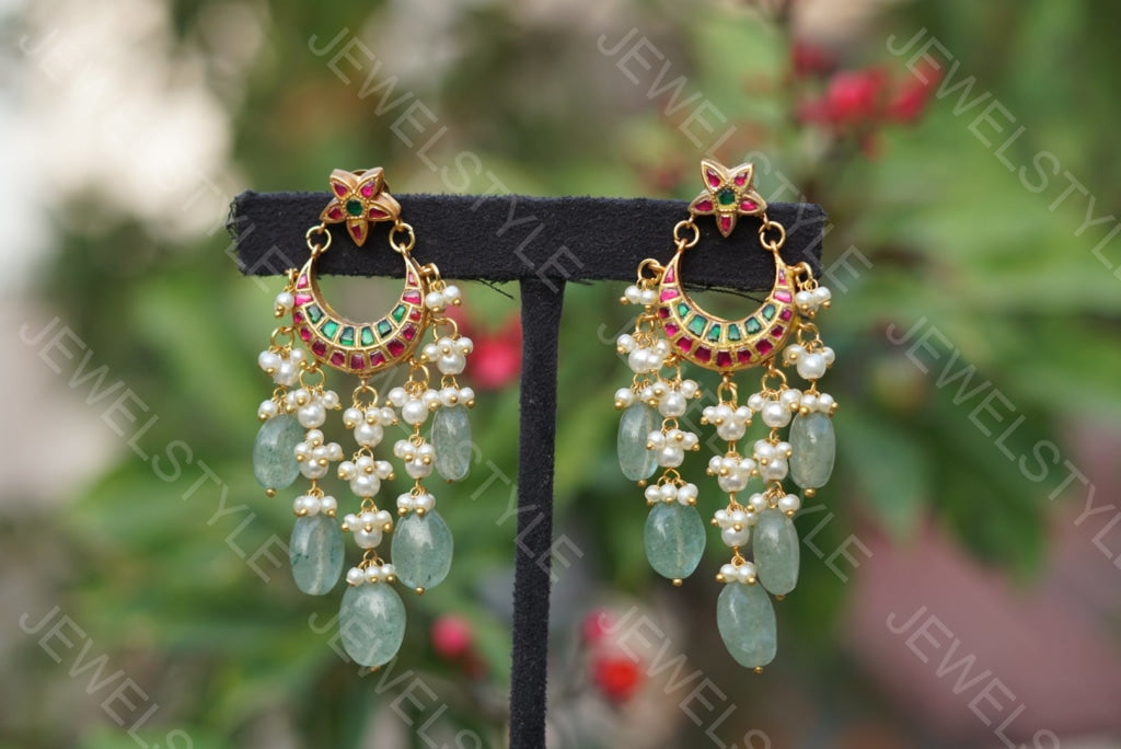 Kundan Earrings  (1-1507)(PREORDER) - JEWELSTYLE