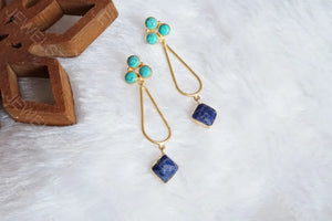 Blue stone earrings (1-21) JEWELSTYLE