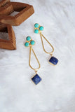 Blue stone earrings (1-21) JEWELSTYLE