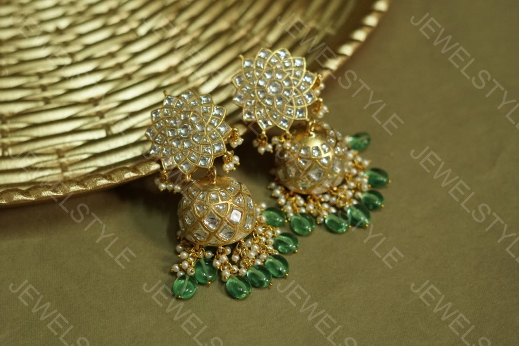 Kundan earrings(Preorder) 1-714 - JEWELSTYLE