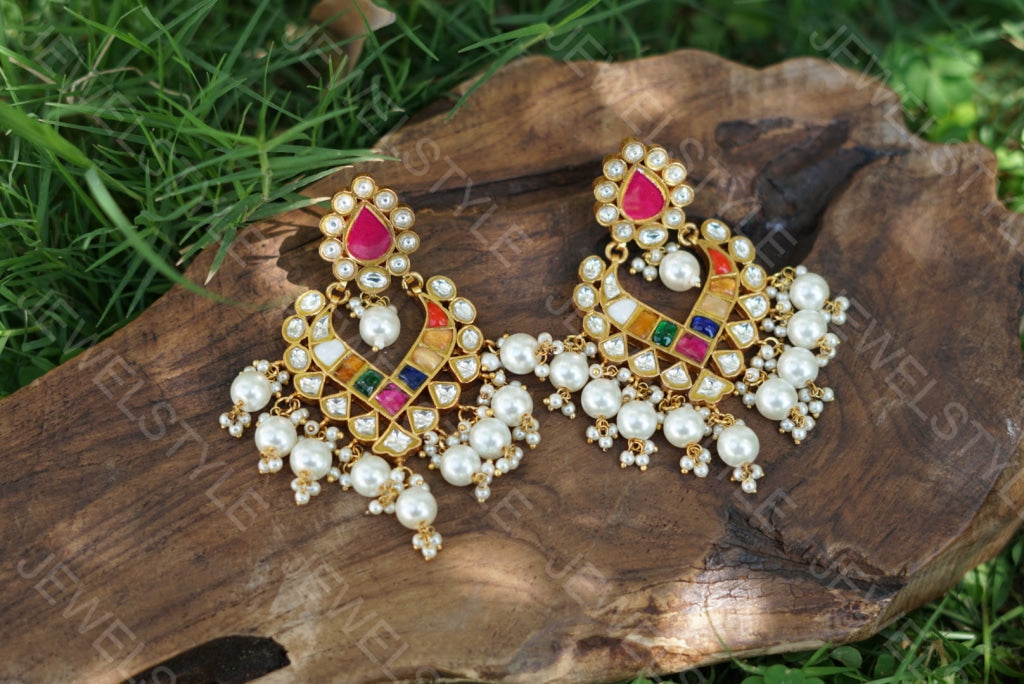 Kundan Earring (1-1322)(preorder) - JEWELSTYLE