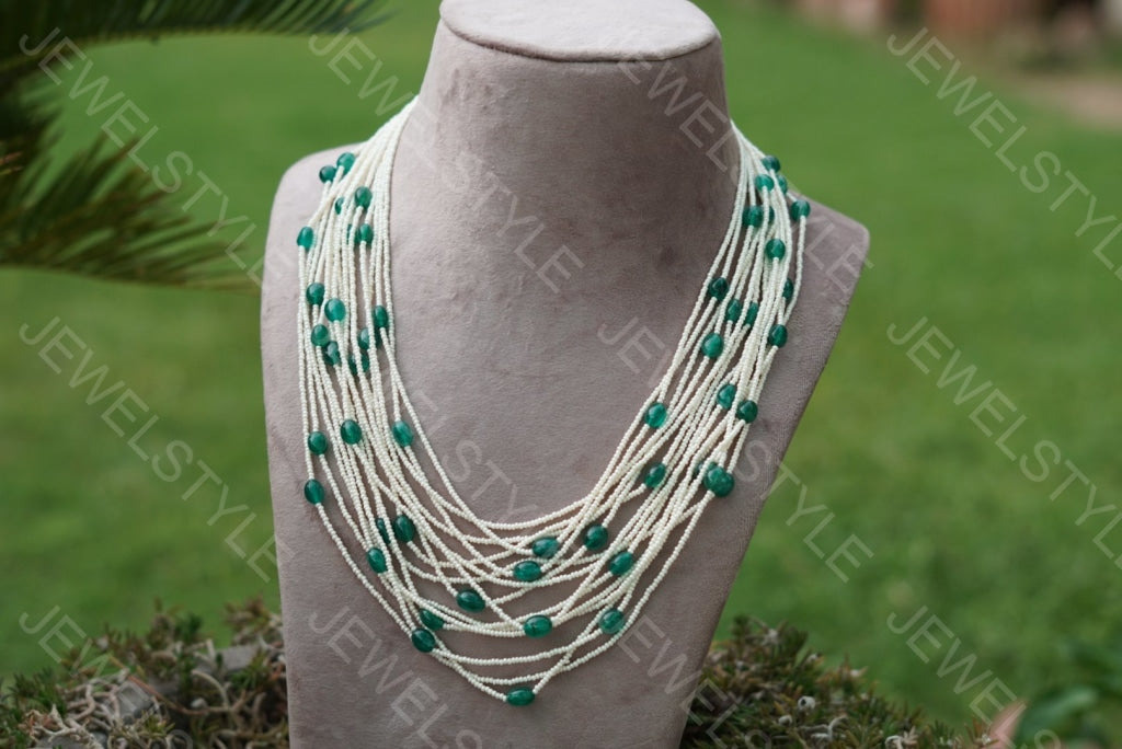 Beads Necklace (4-1491)(N) - JEWELSTYLE