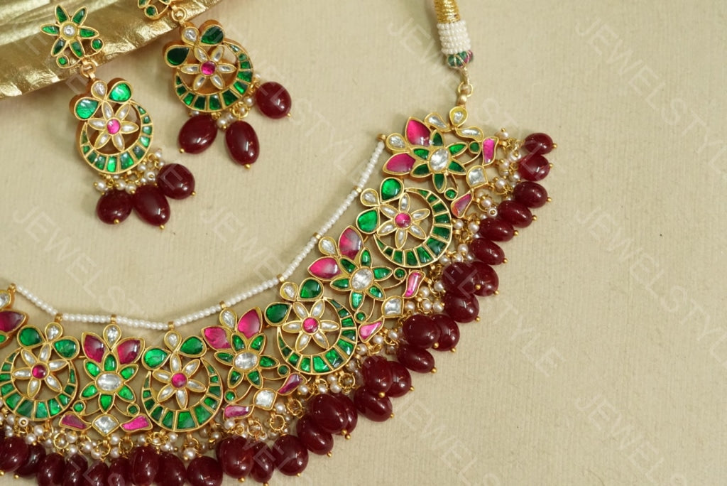 Kundan  necklace (4-2841)(PREORDER) - JEWELSTYLE
