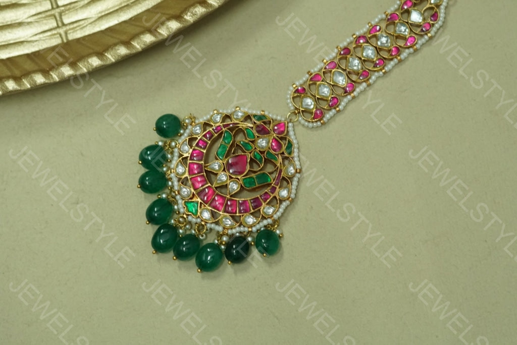 Big Kundan Maangtika (5-510) (PREORDER) - JEWELSTYLE