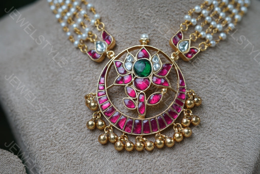 Kundan  necklace (4-4434)(R)(preorder) - JEWELSTYLE