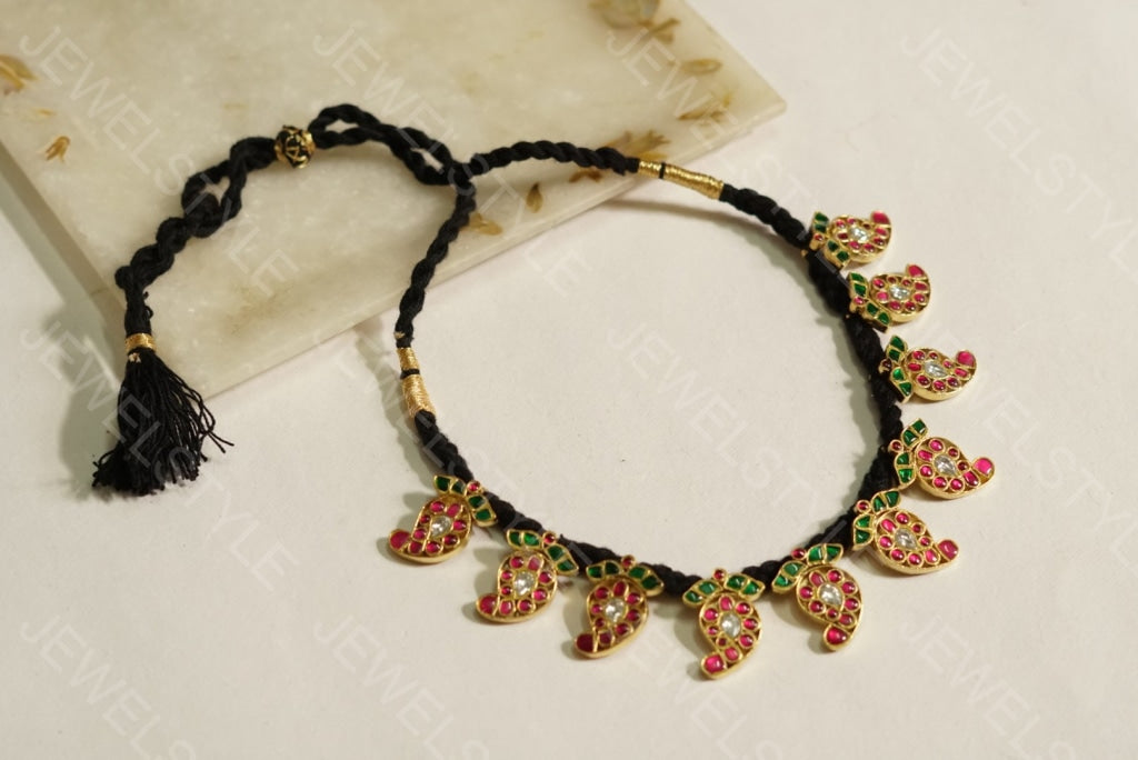 Kundan mango necklace(Preorder) 4-1164 - JEWELSTYLE