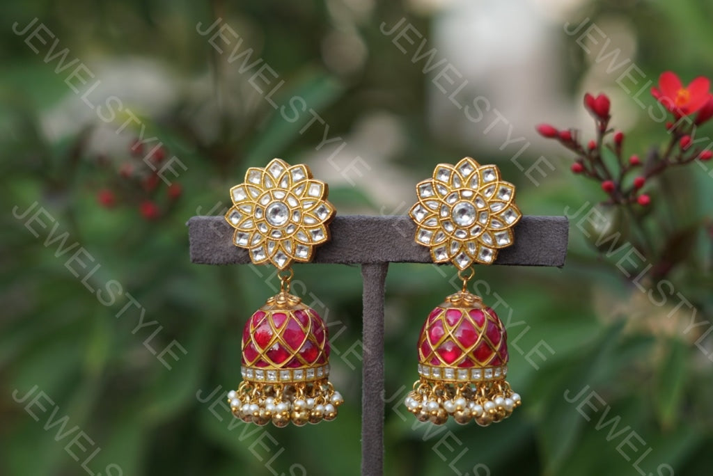 Kundan Jhumki (1-1487)(PREORDER) - JEWELSTYLE