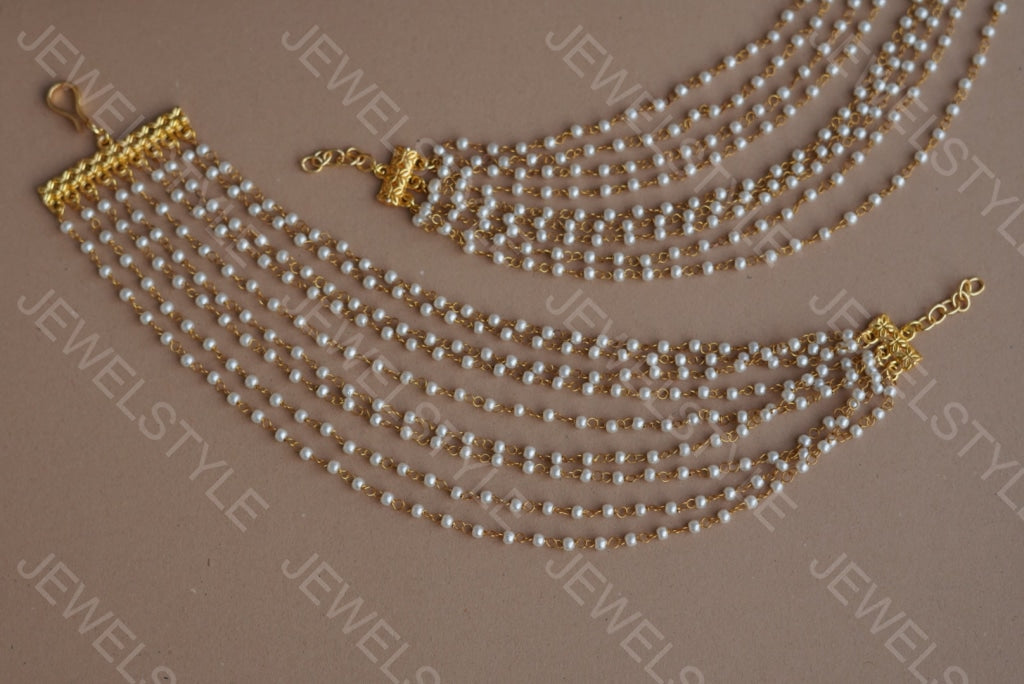 9 line pearl  Ear Chain (9-46)(N) - JEWELSTYLE
