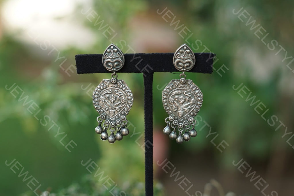 Oxidised earring (1-1056)(ON SALE) - JEWELSTYLE