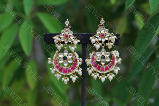 Kundan Earrings (1-1364)(PREORDER) - JEWELSTYLE