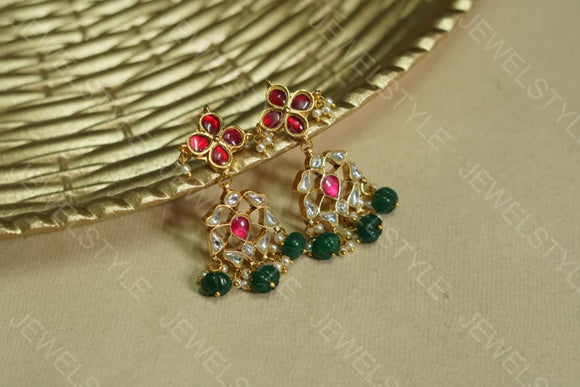 Kundan Earrings (1-1572)(PREORDER)