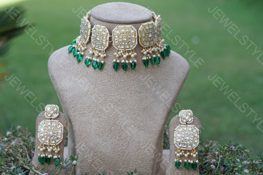 Polki Choker set(Preorder) 4-815 - JEWELSTYLE