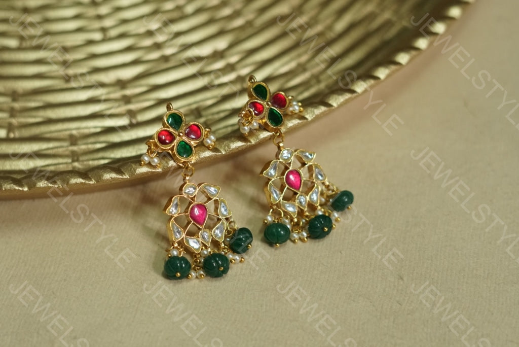 Kundan Earrings (1-1571) (PREORDER) - JEWELSTYLE