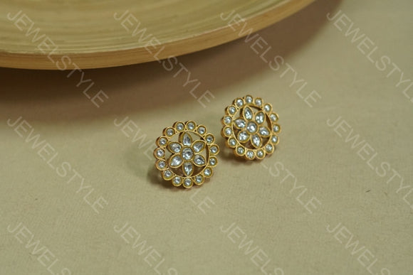 White Kundan studs (1-1618)