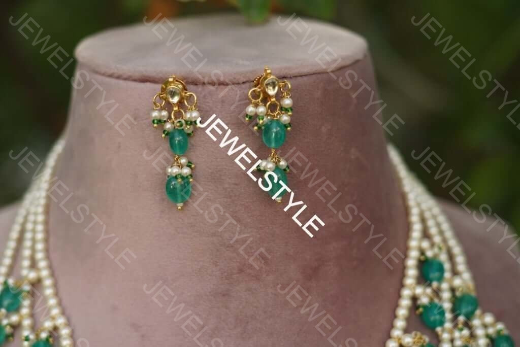 3 layer Beads Necklace set (4-1296) - JEWELSTYLE