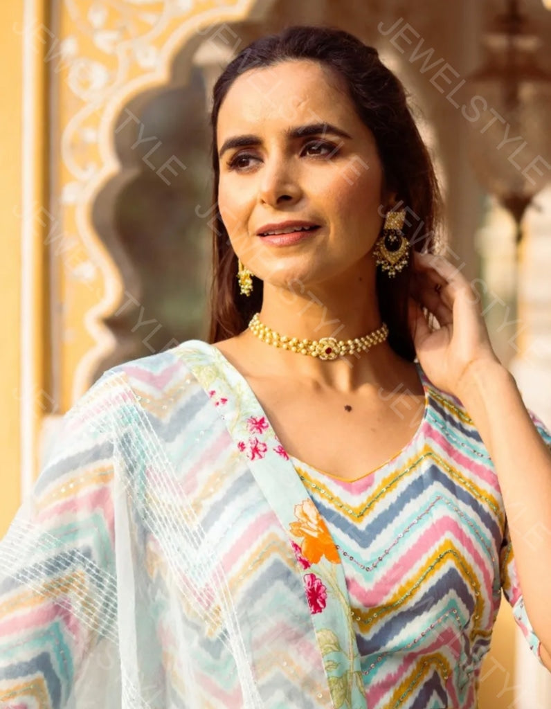 Kundan choker (4-2373)(N) - JEWELSTYLE