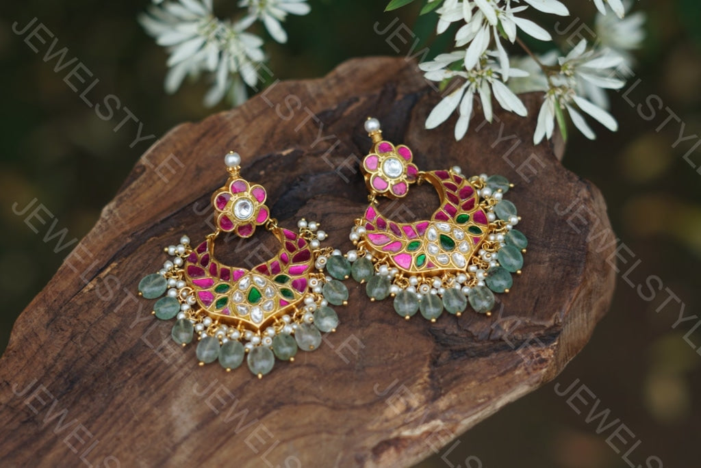 Kundan Earrings (1-1583) (PREORDER)