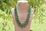 Green beads necklace (4-1249)(N)