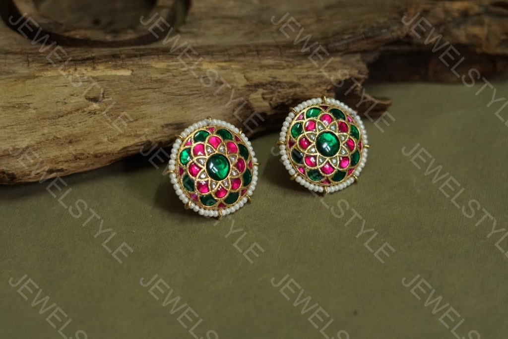 Kundan studs(1-614)(Preorder) - JEWELSTYLE