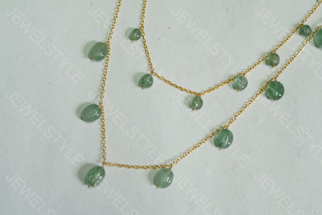Light green Necklace set  (4-3364) - JEWELSTYLE