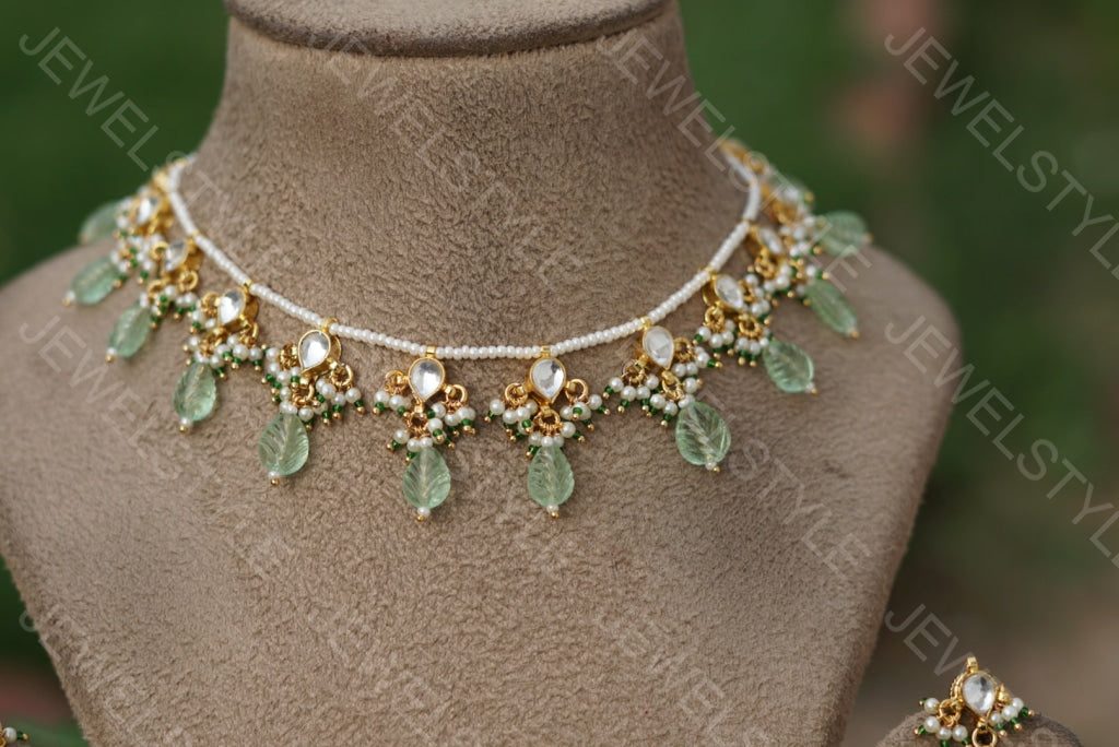 Kundan Necklace set  (4-3708)(N) - JEWELSTYLE