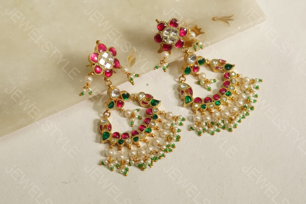 Kundan earrings(Preorder) 1-5 - JEWELSTYLE