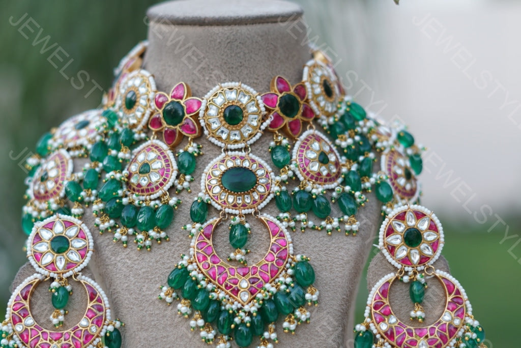 Kundan necklace set (4-3331) (PREORDER)