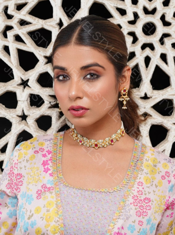 Kundan Choker set (4-3620)(R)