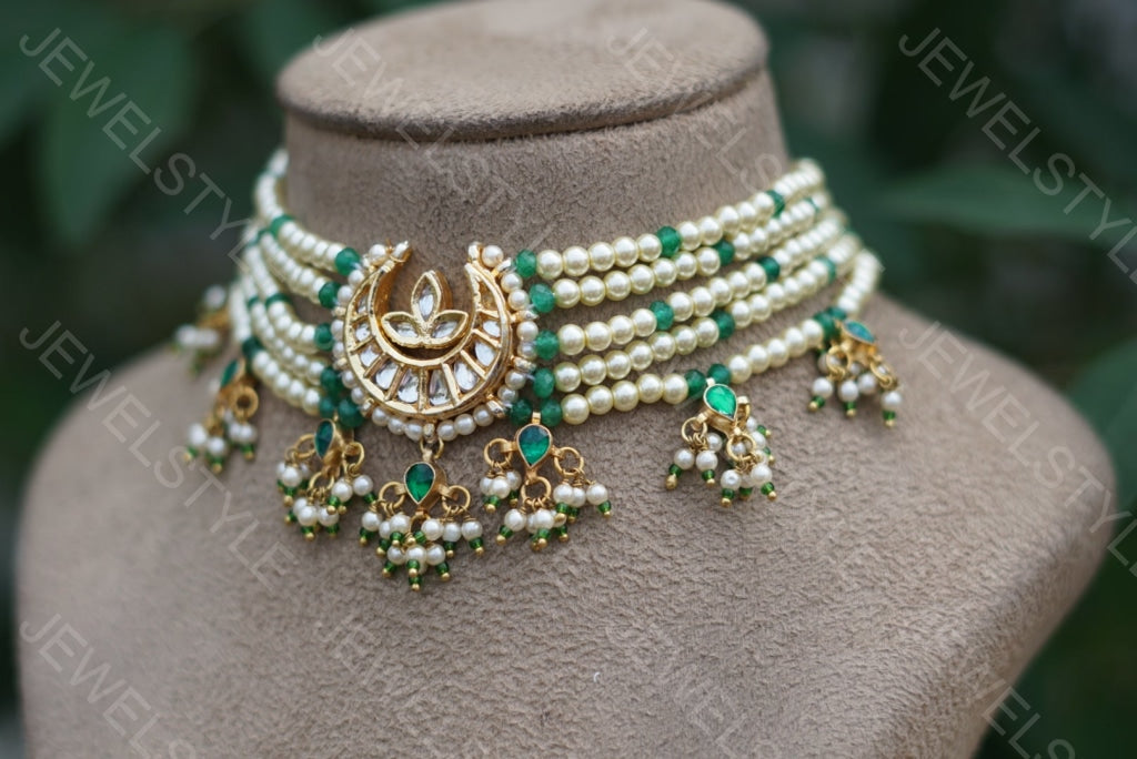 Kundan Choker(4-2704)(N) - JEWELSTYLE