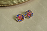 Blue Kundan Studs  (1-1785)