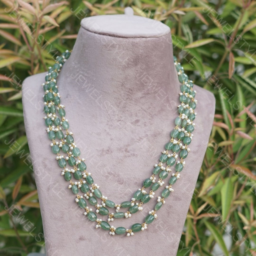 Beads Necklace(4-1372)(N) - JEWELSTYLE