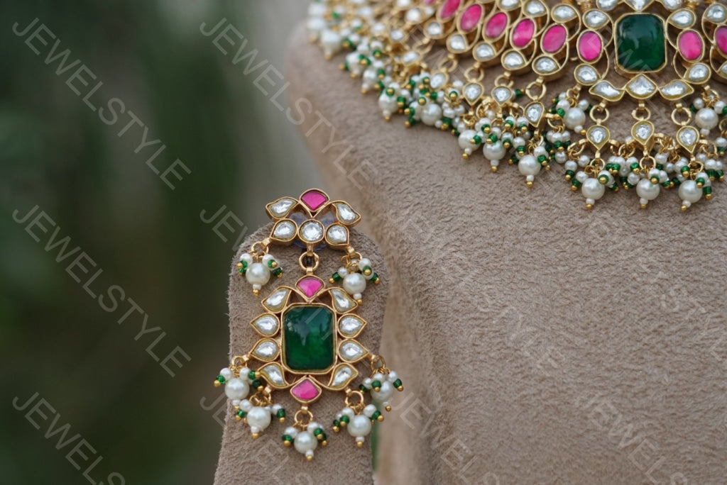 Kundan Choker set(4-1245)(PREORDER) - JEWELSTYLE
