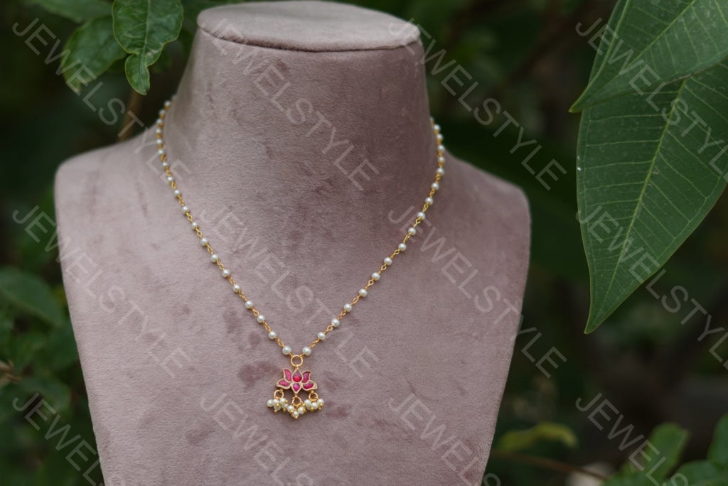 Kundan pendant chain (Preorder) 4-1356 - JEWELSTYLE