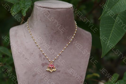 Kundan pendant chain (Preorder) 4-1356 - JEWELSTYLE
