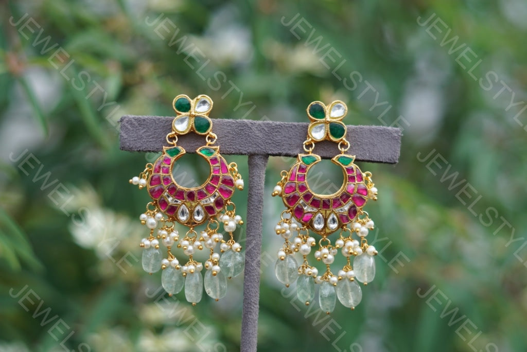 Kundan Earrings (1-1589) (PREORDER) - JEWELSTYLE
