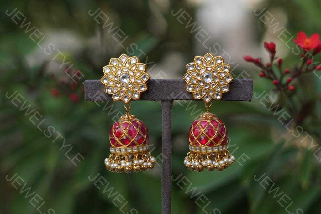 Kundan Jhumki (1-1487)(PREORDER) - JEWELSTYLE