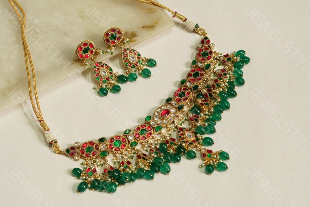 Kundan Choker set (Preorder)( 4-1132) - JEWELSTYLE
