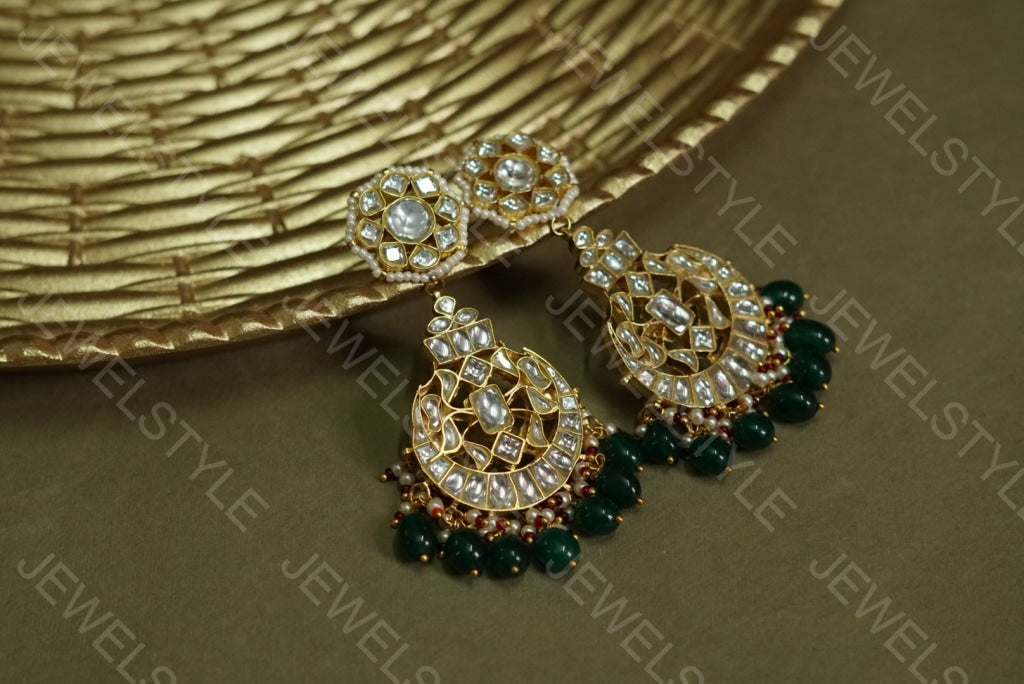 Kundan chandbali (1-811)(R)(preorder) - JEWELSTYLE