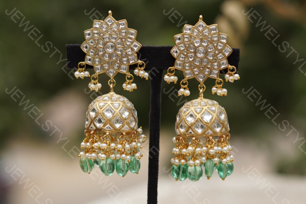Kundan earrings(Preorder) 1-714 - JEWELSTYLE