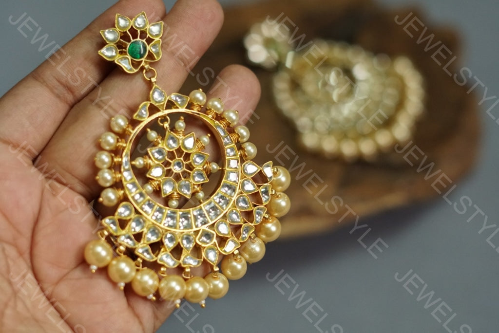Kundan chandbali (Preoder) 1-596 - JEWELSTYLE