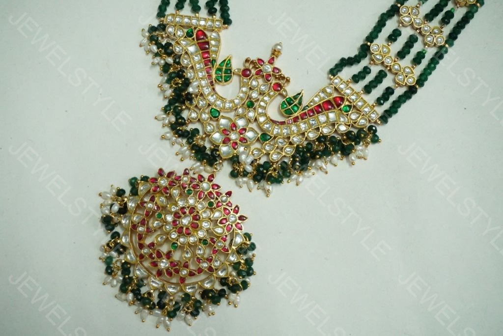 Kundan long Pendant Necklace (4-2253)(PREORDER) - JEWELSTYLE