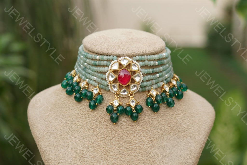 Kundan Choker(Preorder) 4-668 - JEWELSTYLE
