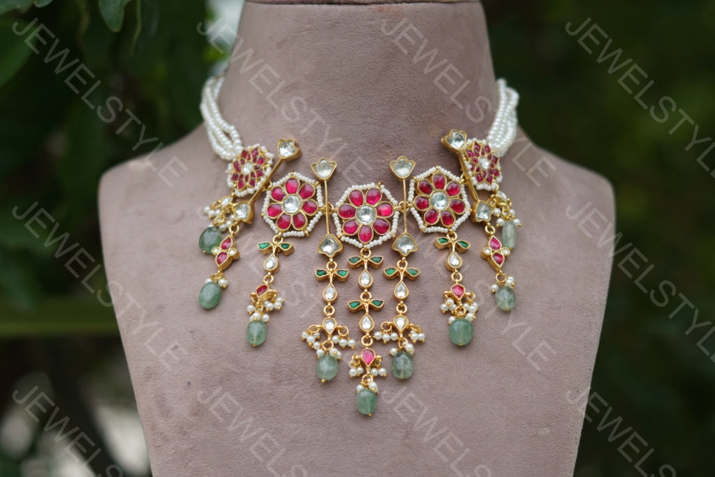Kundan Necklace  (4-3995)(PREORDER) - JEWELSTYLE